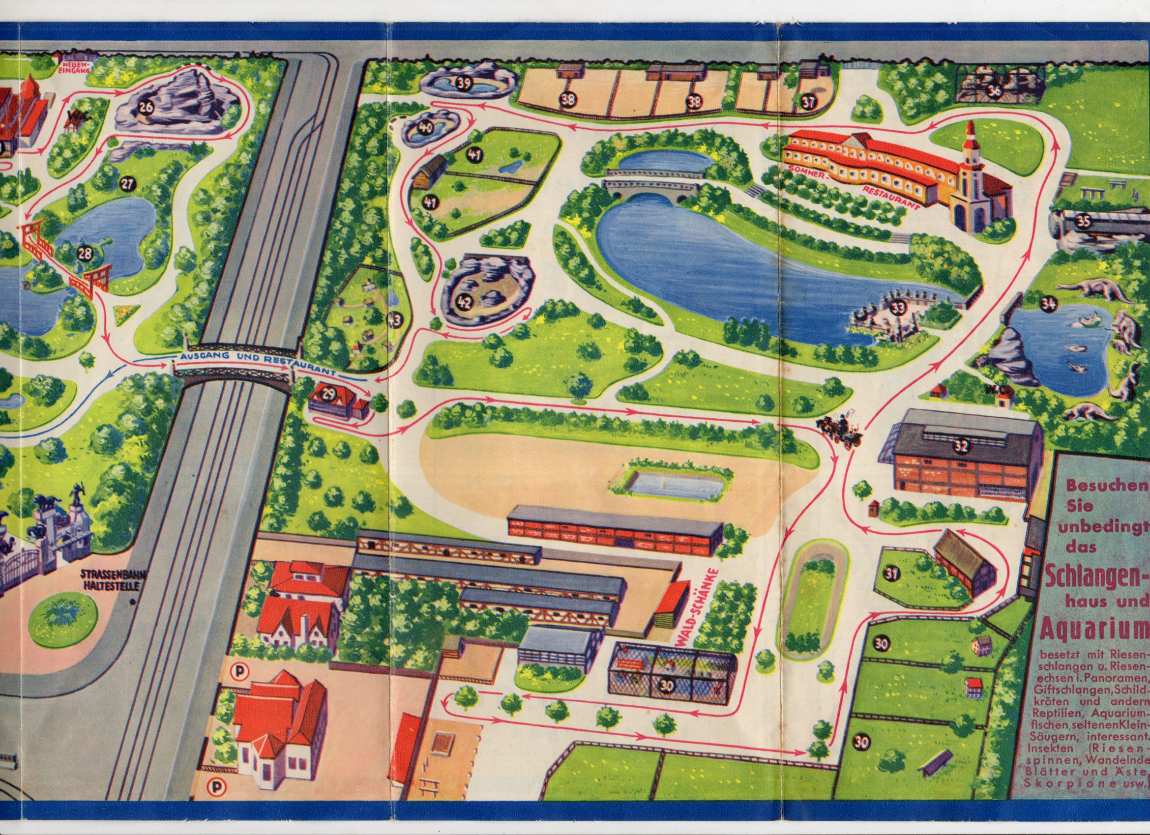 Plan Carl Hagenbecks Tierpark Altona Stellungen Hamburg um 1930 vintage