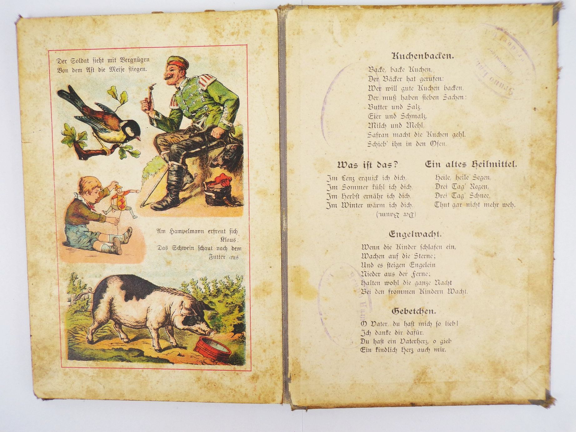 Daheim im Stübchen für Mädchen und Bübchen um 1900 Kinderbilderbuch