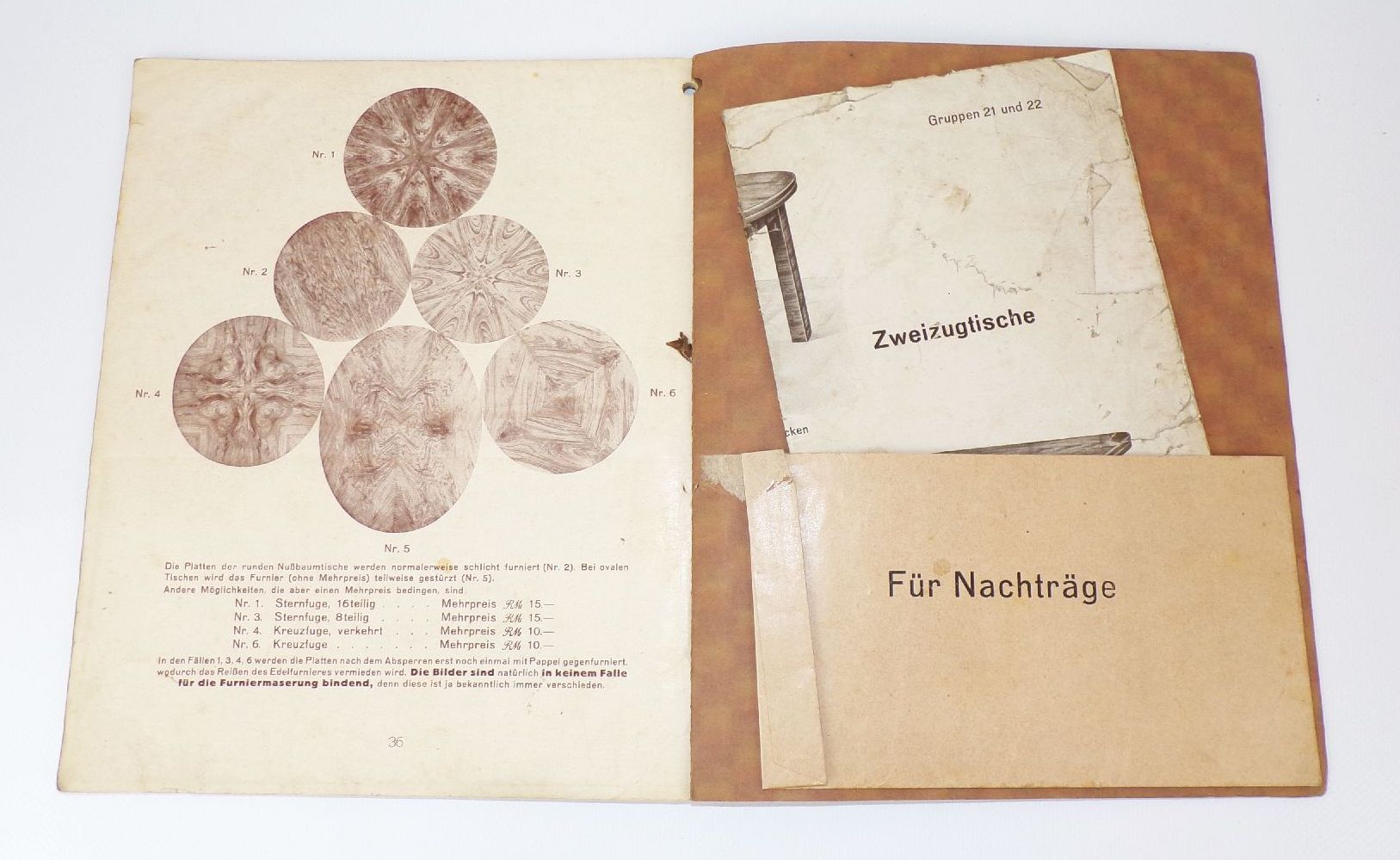 Alter Katalog Dresdner Tischfabrik Hermann Menzel Großröhrsdorf 1931 Tische