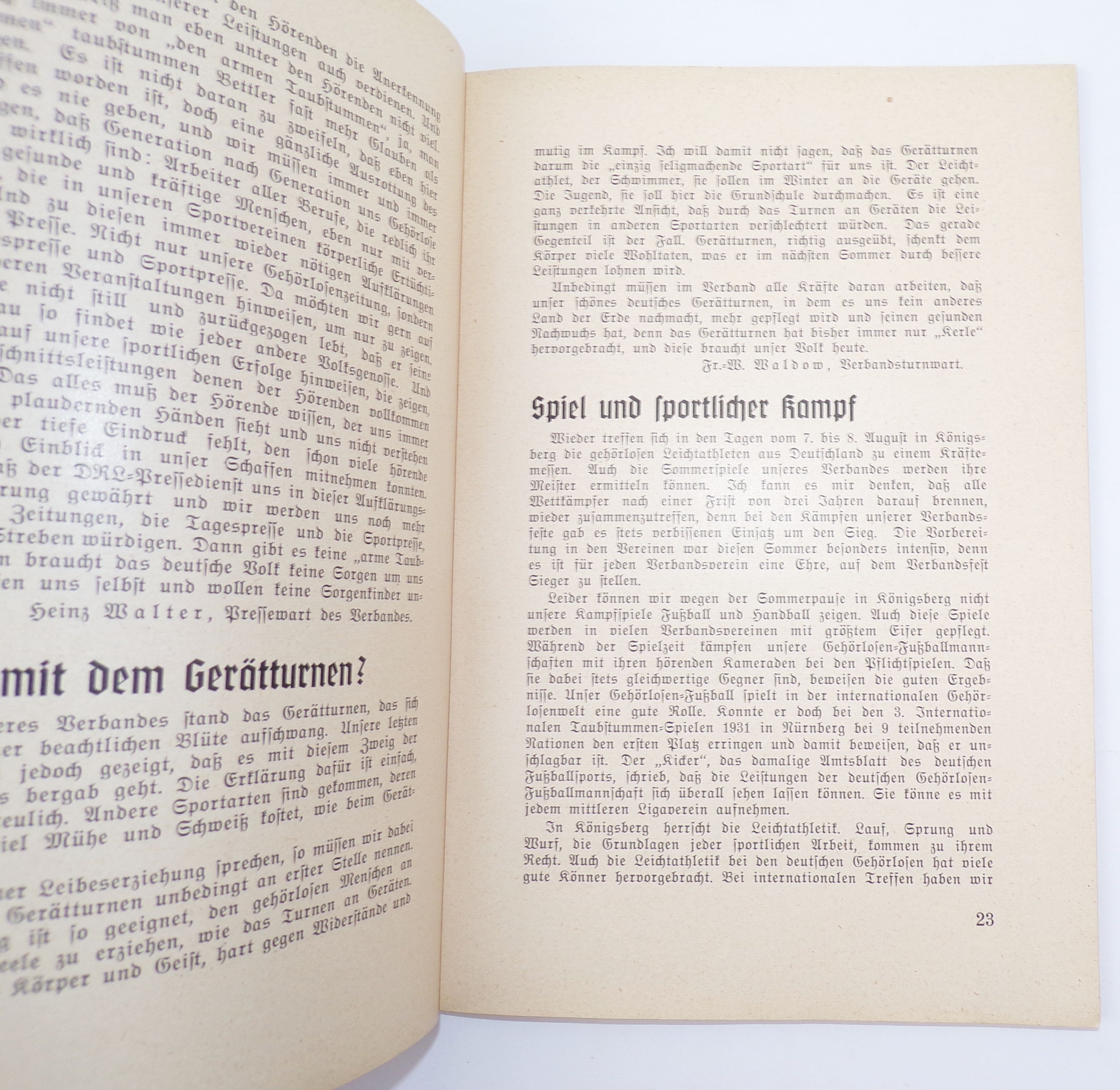Turn und Sportfest der Gehörlosen 1937 Königsberg Ostpreußen Turn und Sportfest der Gehörlosen 1937 Königsberg Ostpreußen