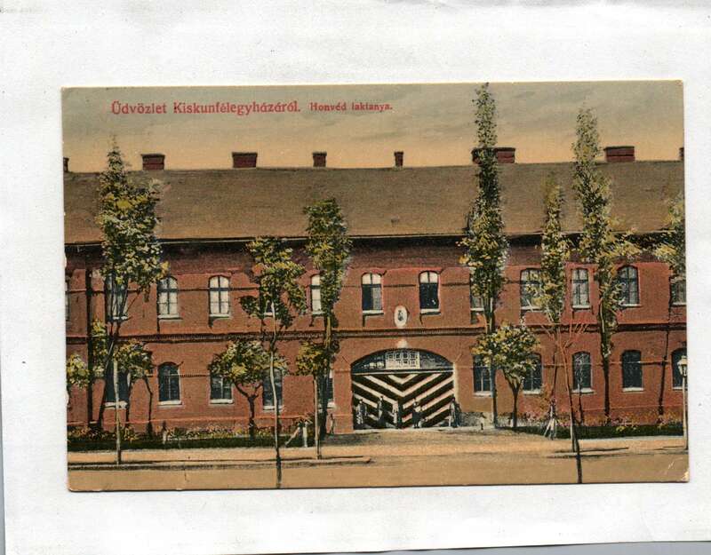 Ak Üdvözlet Kiskunfélegyháza Honvéd laktanya 1911