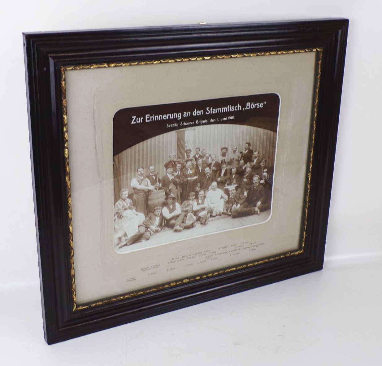 Fotografie Sebnitz Börse Schwarze Brigade 1907 Bilderrahmen 