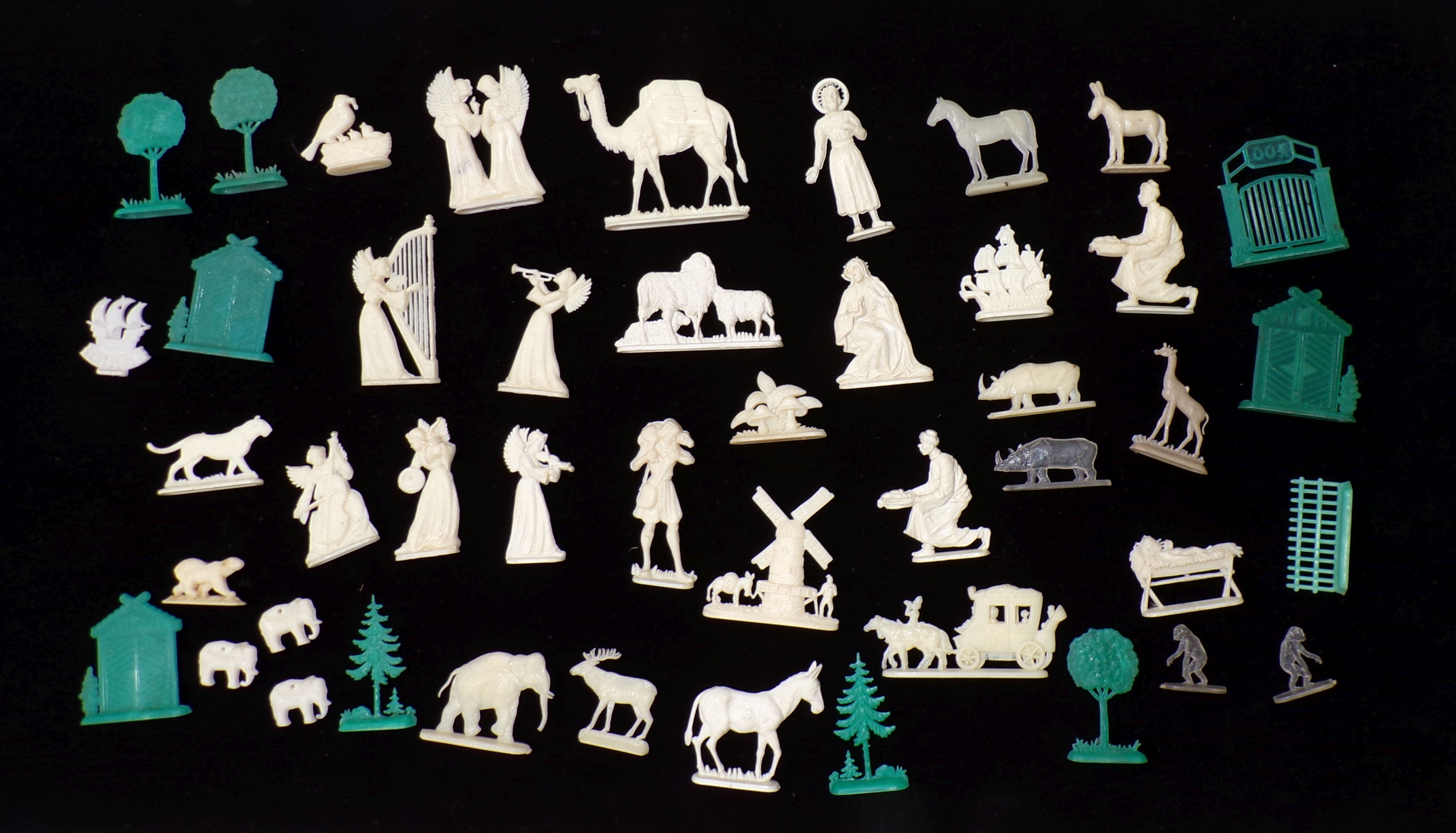 Lot alter Margarinefiguren Krippe Jesus Tiere