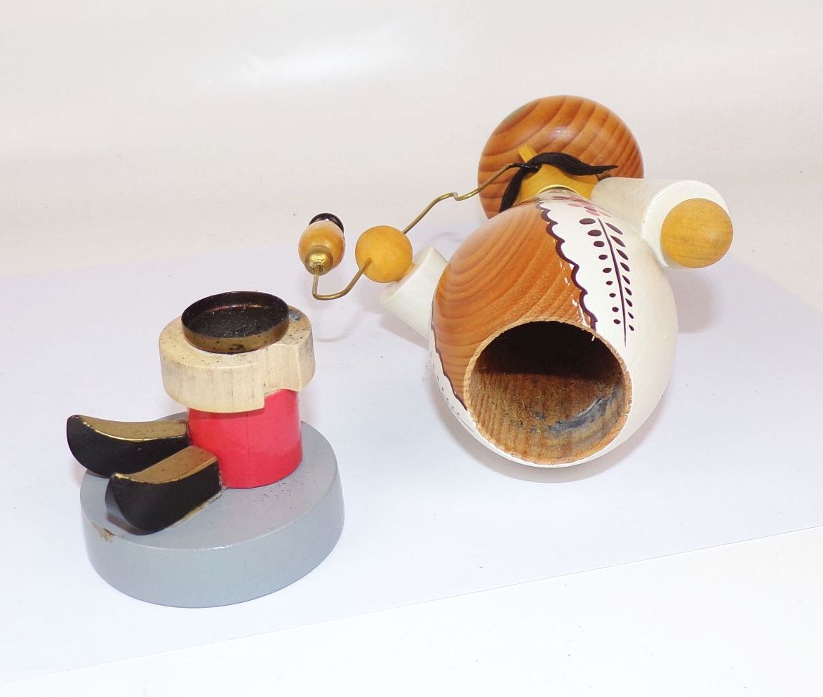 Alter Räuchermann Türke Orientale Sultan Holz Weihnachtsdeko