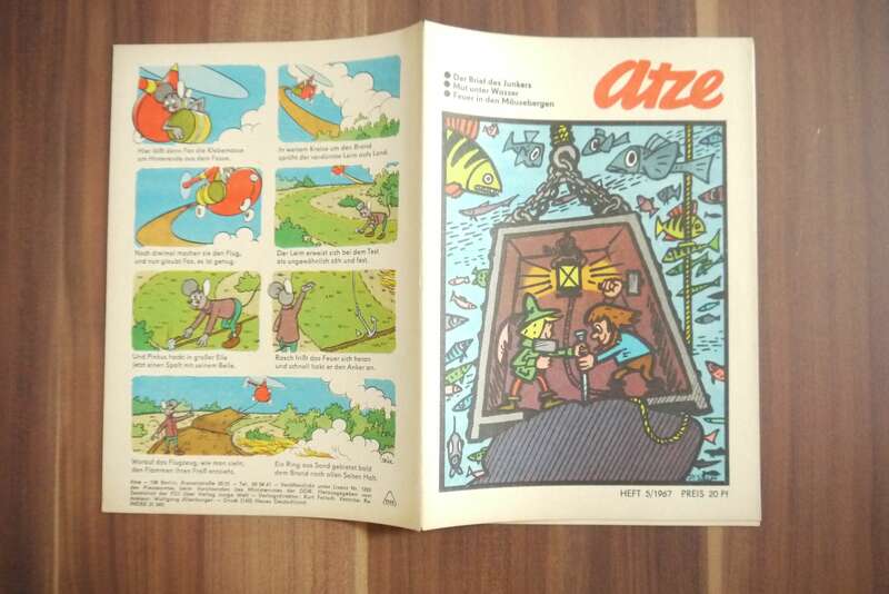 Atze DDR Comic Heft Brief des Junkers 1967 Kinder Zeitschrift