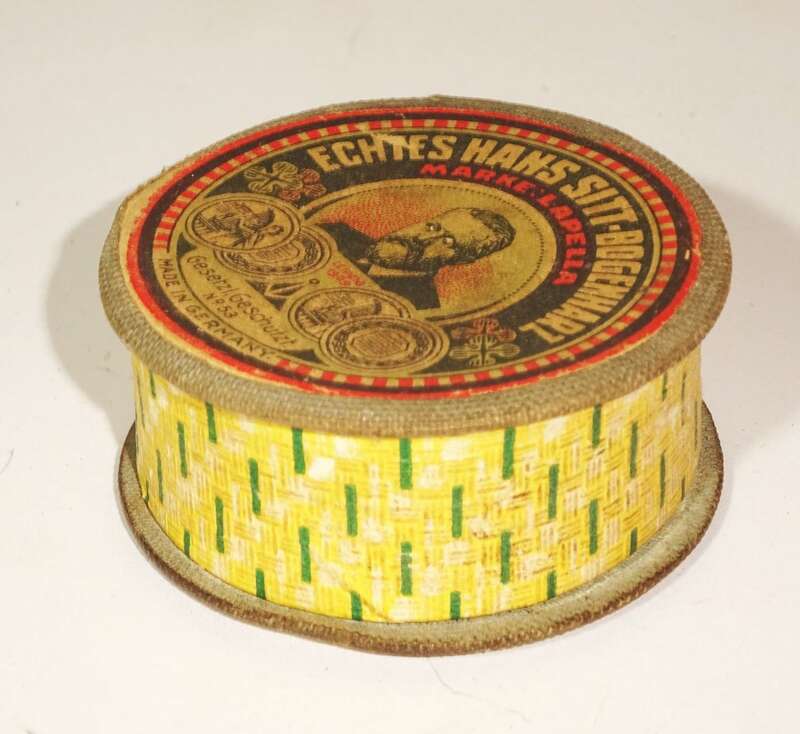 Alte Pappdose Echtes Hans Sitt Bogenharz um 1910 1920er