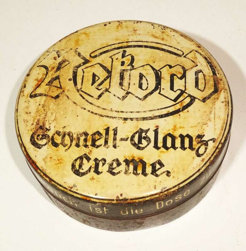 Vintage Blechdose Rekord Schnell Glanz Creme 1930er Deko Box 