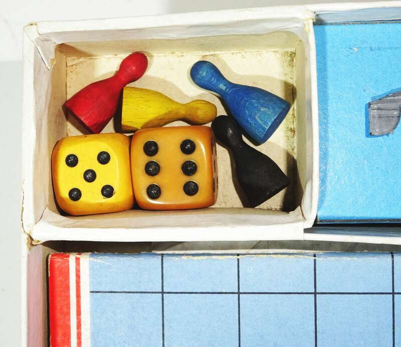 Über den Atlantik Zeppelin Scholz Mainz Brettspiel 1930er Zinnfiguren