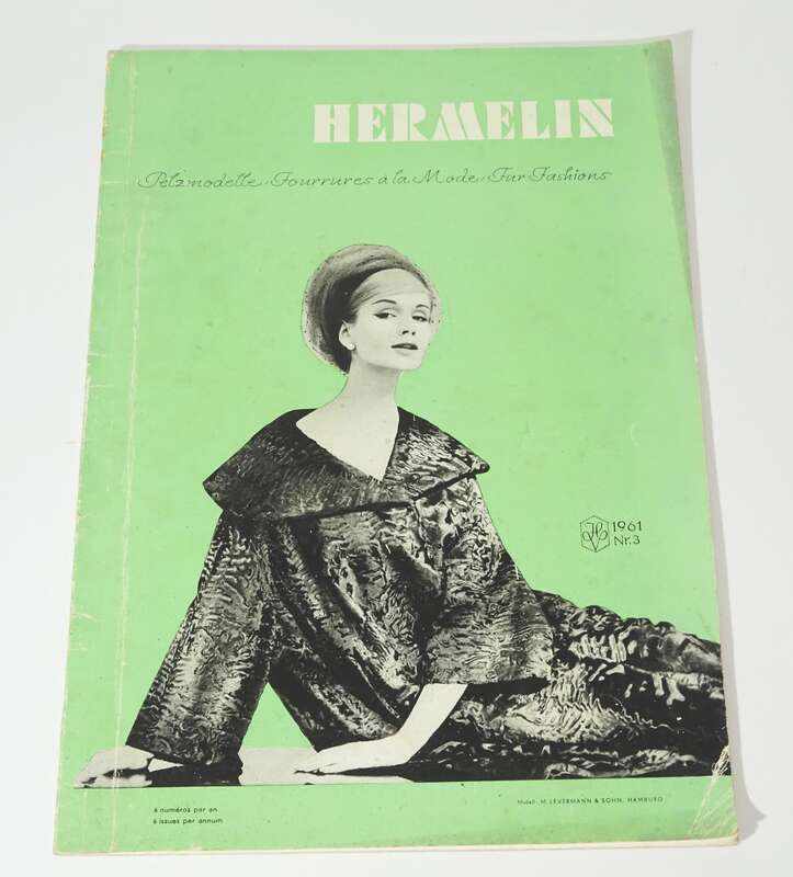 Hermelin Nr 3  1961 Pelzmodelle Zeitschrift Pelze Nerz Pelzmode Fashion Mode Vintage