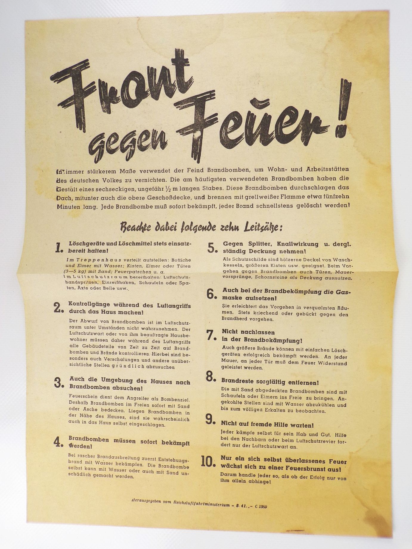 Luftschutz 2 Wk Dokumente Flugblätter Phosphorbomben Kaufbeuren Luftschutz 2 Wk Dokumente Flugblätter Phosphorbomben Kaufbeuren