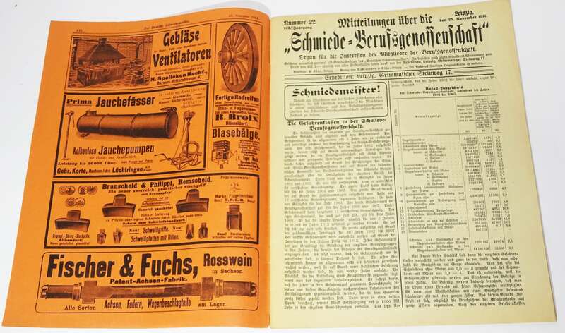 3 x Der Deutsche Schmiedemeister 1912 Anzeiger Reklame Schmied 