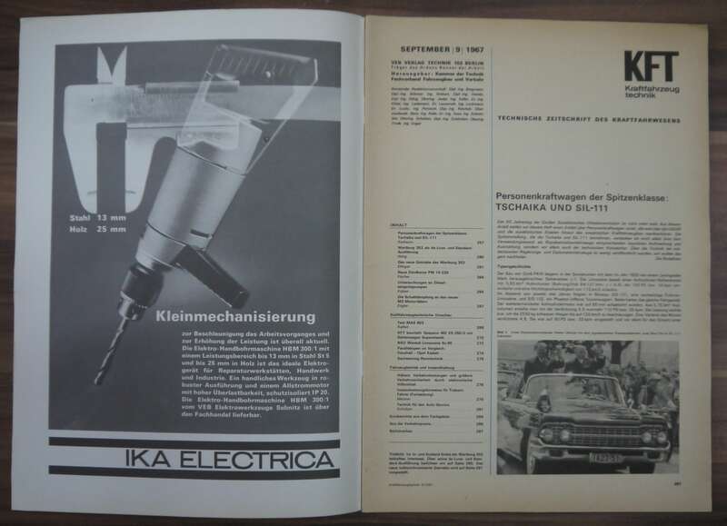 KFT MZ ES 250 2 Gespannbeurteilung September 1967 Das neue Getriebe Wartburg 353