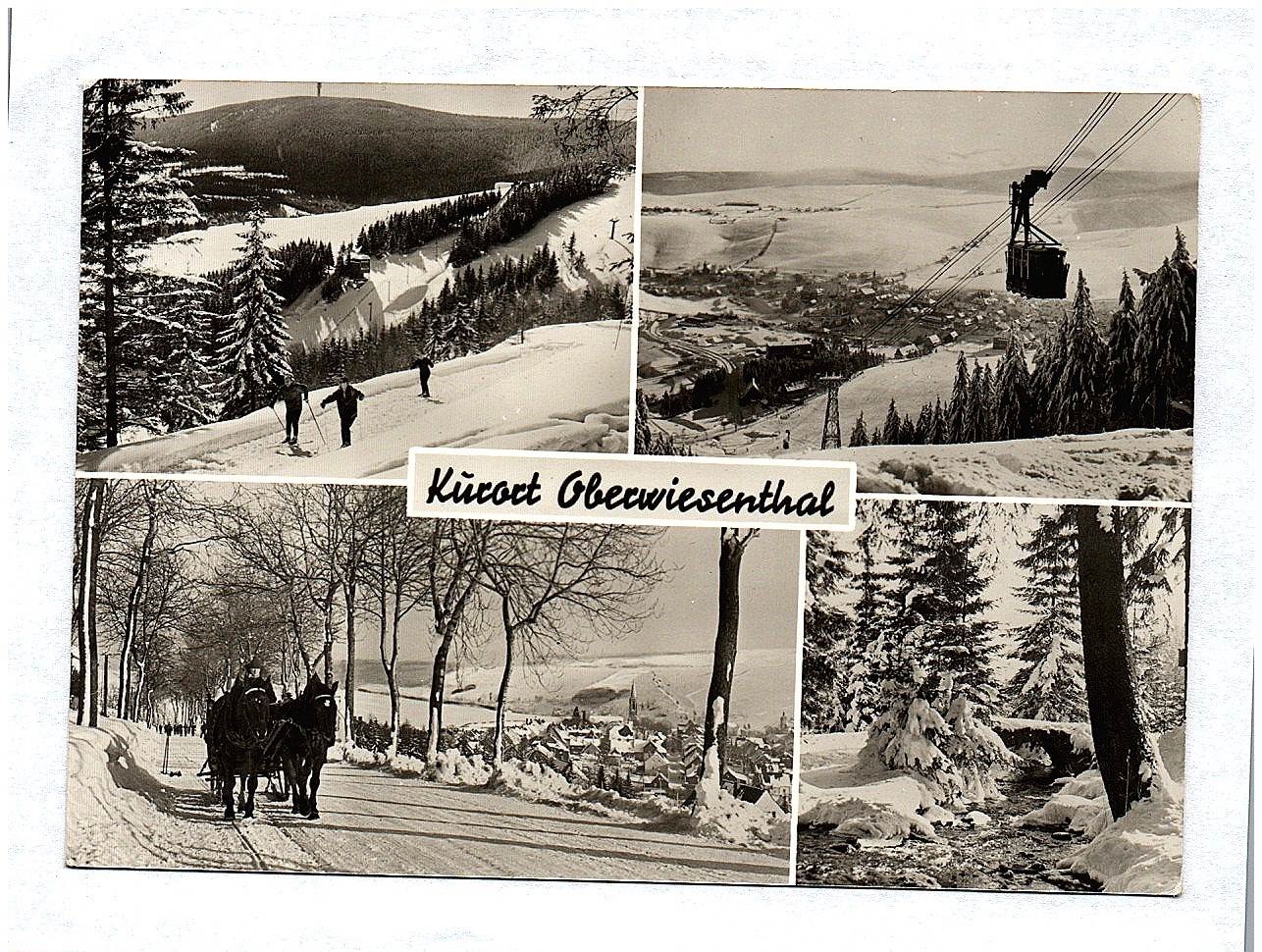 Ak Kurort Oberwiesenthal DDR Echtfoto Winter Ak Kurort Oberwiesenthal DDR Echtfoto Winter
