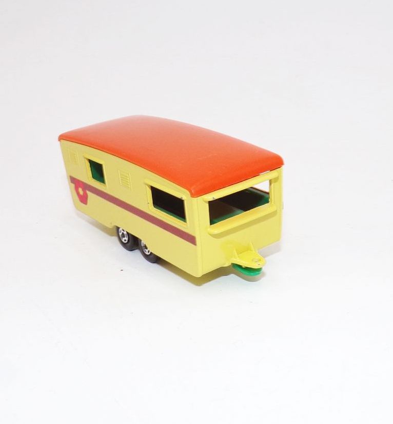 Altes Matchbox No 57 Trailer Caravan Wohnwagen mit Originalkarton
