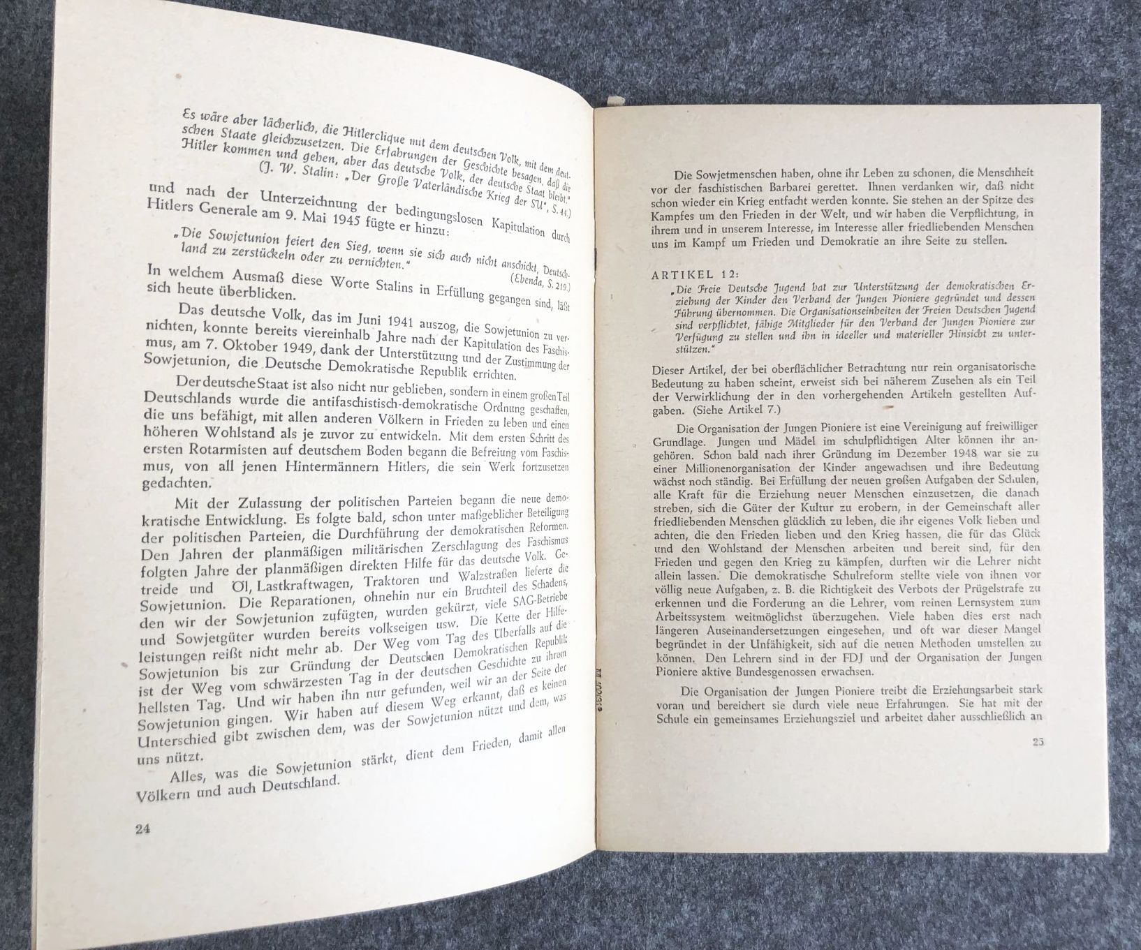 FDJ Einführung in die Verfassung Heft DDR Verlag neues Leben Berlin