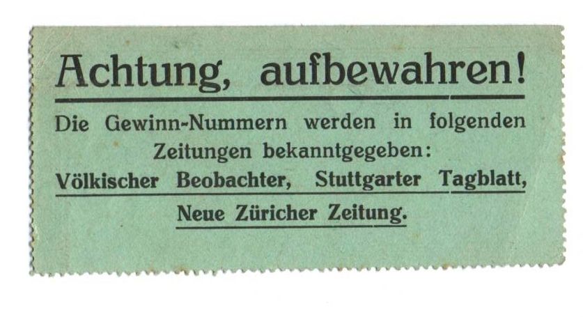 Eintrittskarte Luftschiffbau Zeppelin Friedrichshafen 1930er 