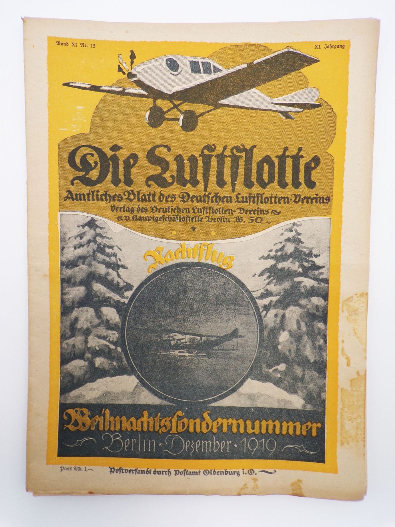 Alte Zeitschrift Die Luftflotte 1919 Nr 12 Nachtflug Weihnachts Sondernummer
