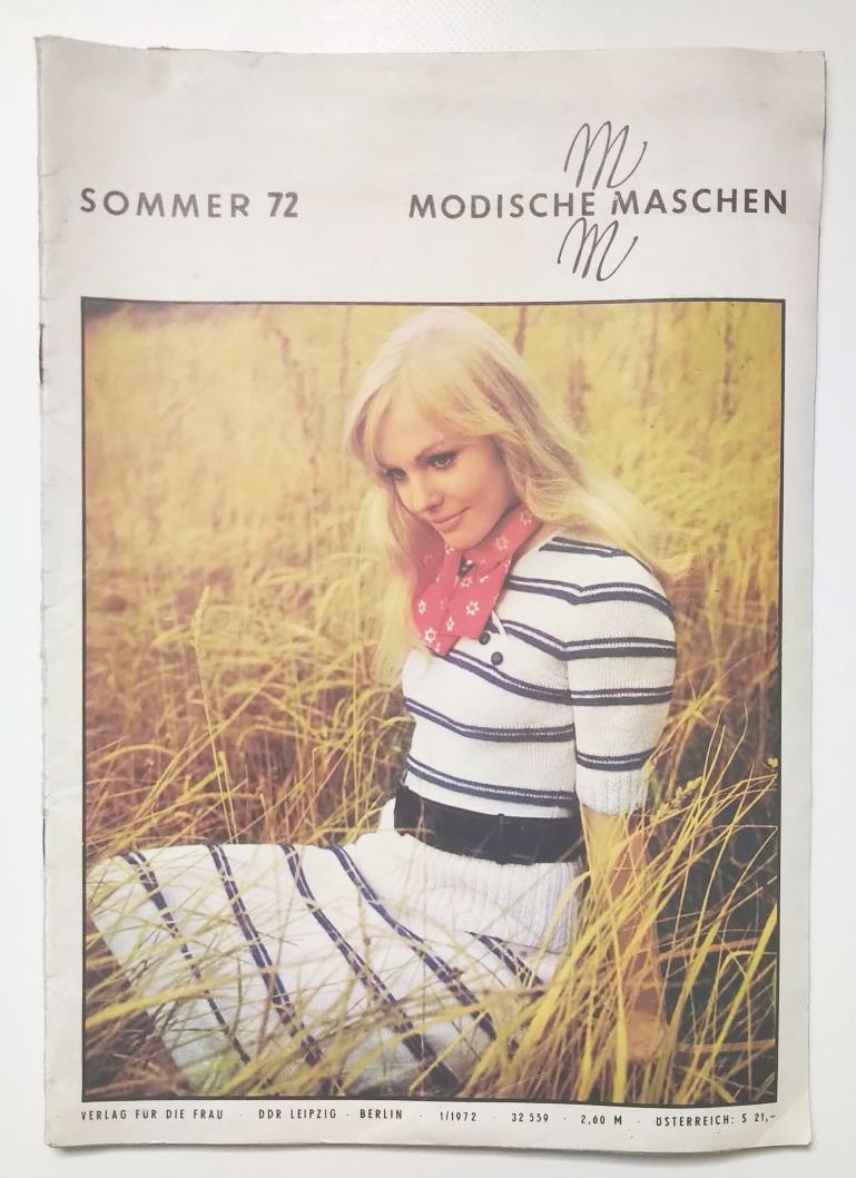 Modische Maschen 1972 Nr 1 mit Schnittmuster alte Modezeitschrift