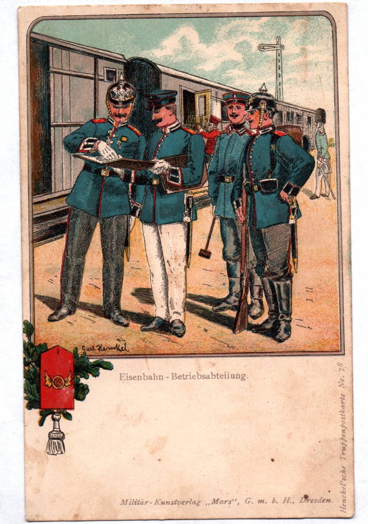 Litho Ak Eisenbahn Betriebsabteilung Kaiserreich 