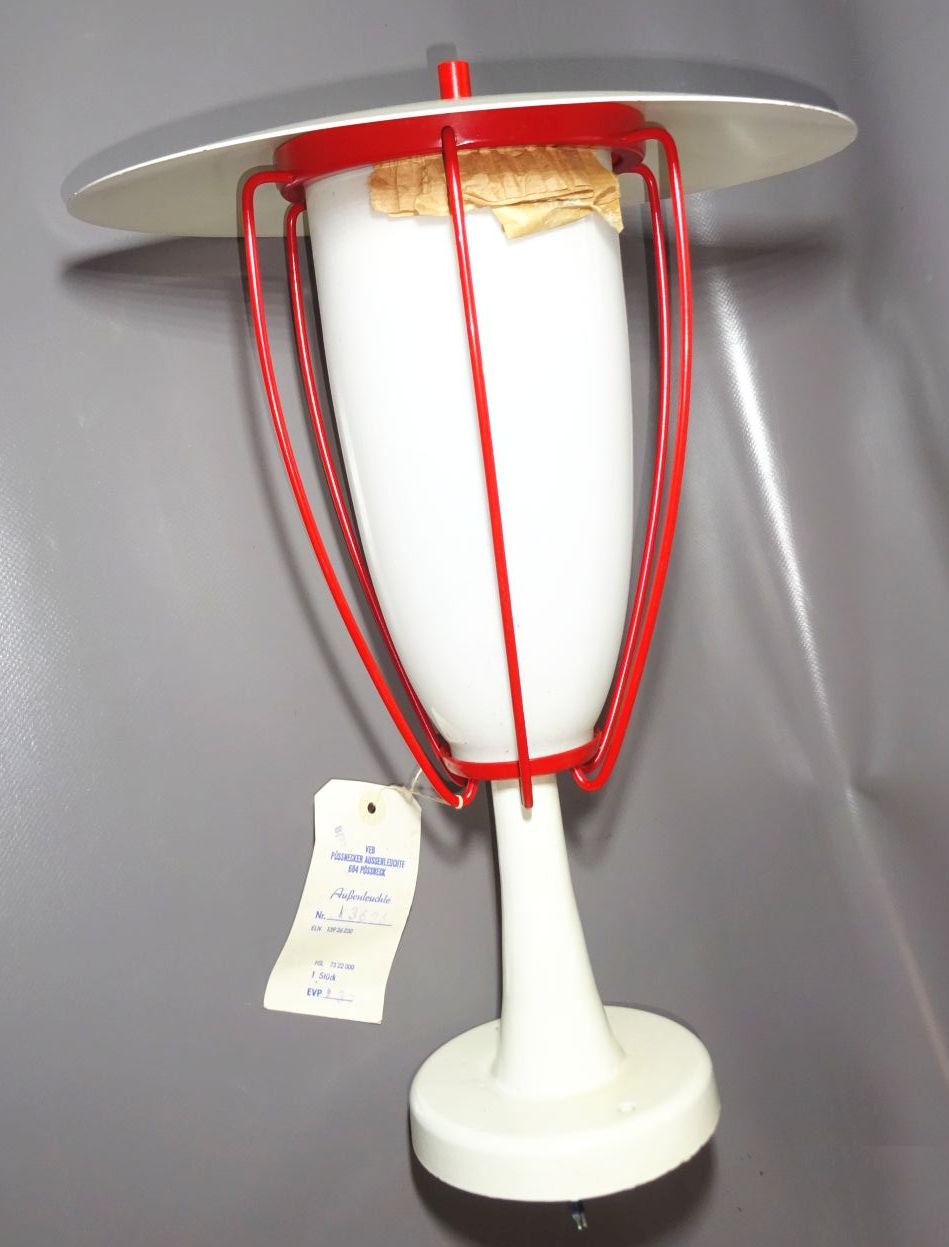 DDR Aussenleuchte Pössneck unbenutzte Gartenlampe Hoflampe Laterne
