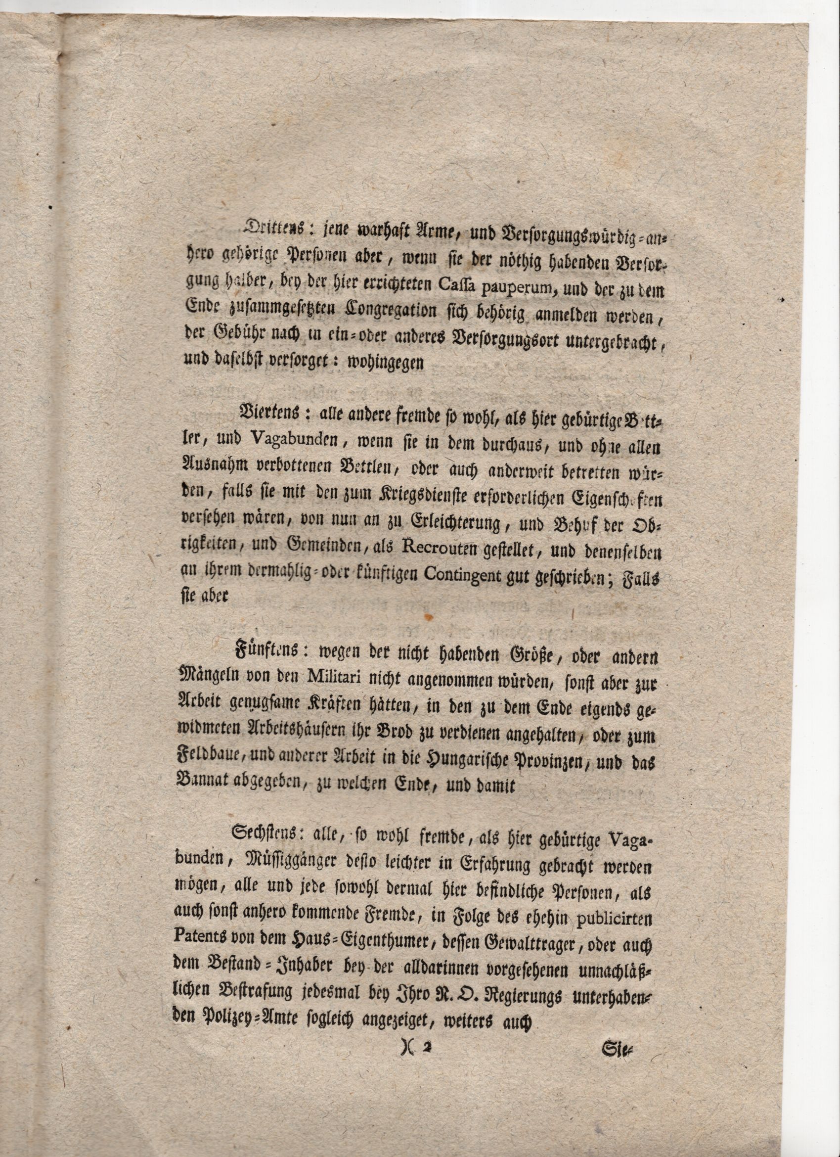 Dekret Wien 1767 gegen Betteln Müßiggang Vagabunde Zwangsarbeit Dekret Wien 1767 gegen Betteln Müßiggang Vagabunde Zwangsarbeit