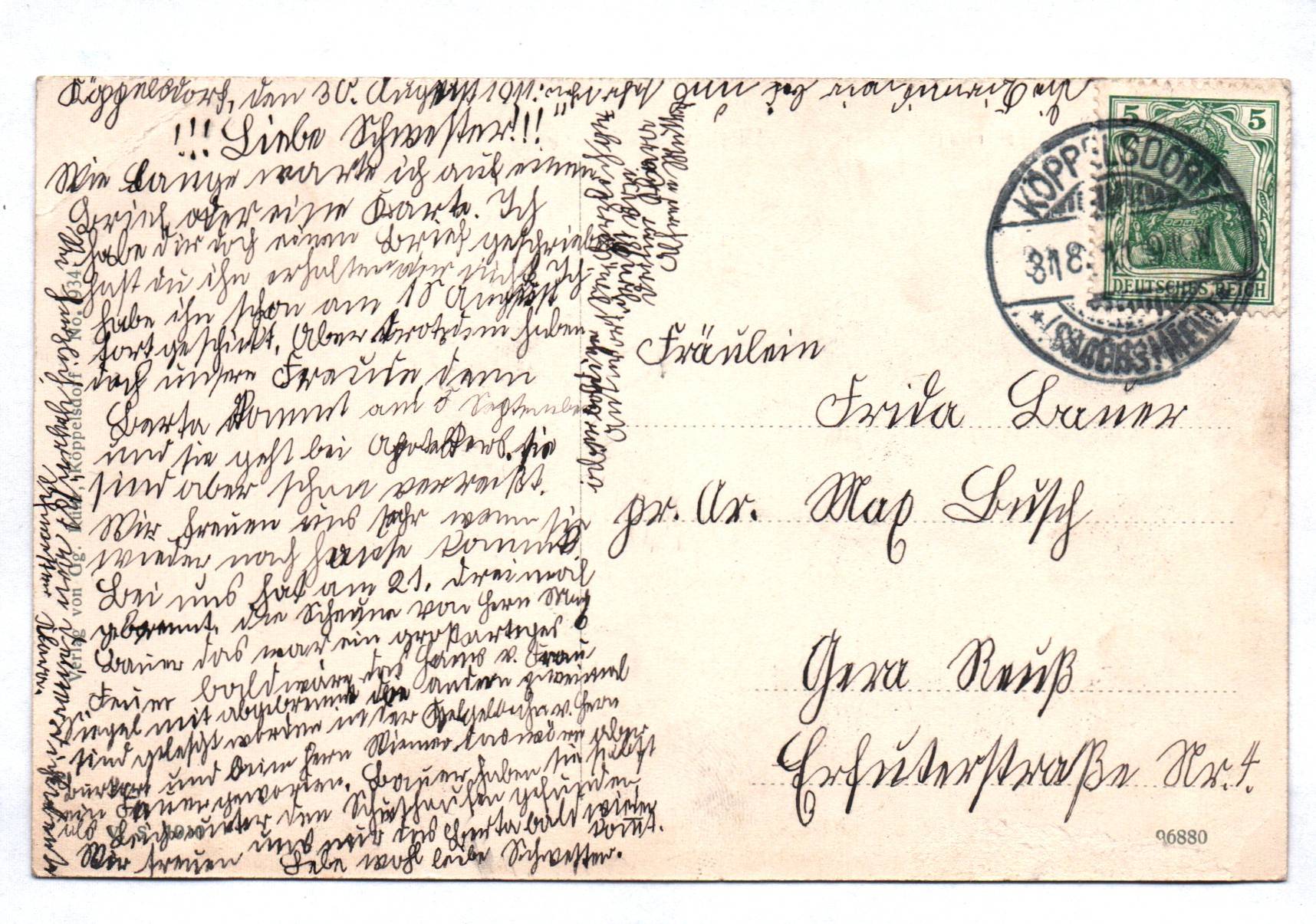 Ak Köppelsdorf in Thüringen Blick vom Schönberg 1911