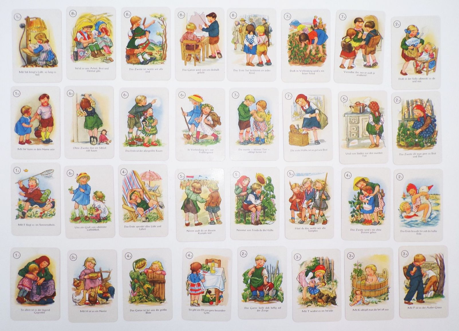 Was jeder weiß Rätselquartett Herbert Schulze Kartenspiel 1953 Quartett