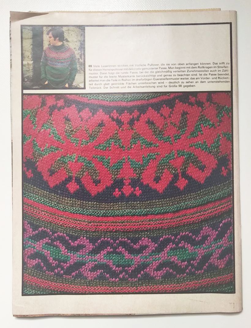 Mode Zeitschrift Modische Maschen Nr 3 mit Schnittmuster 1976
