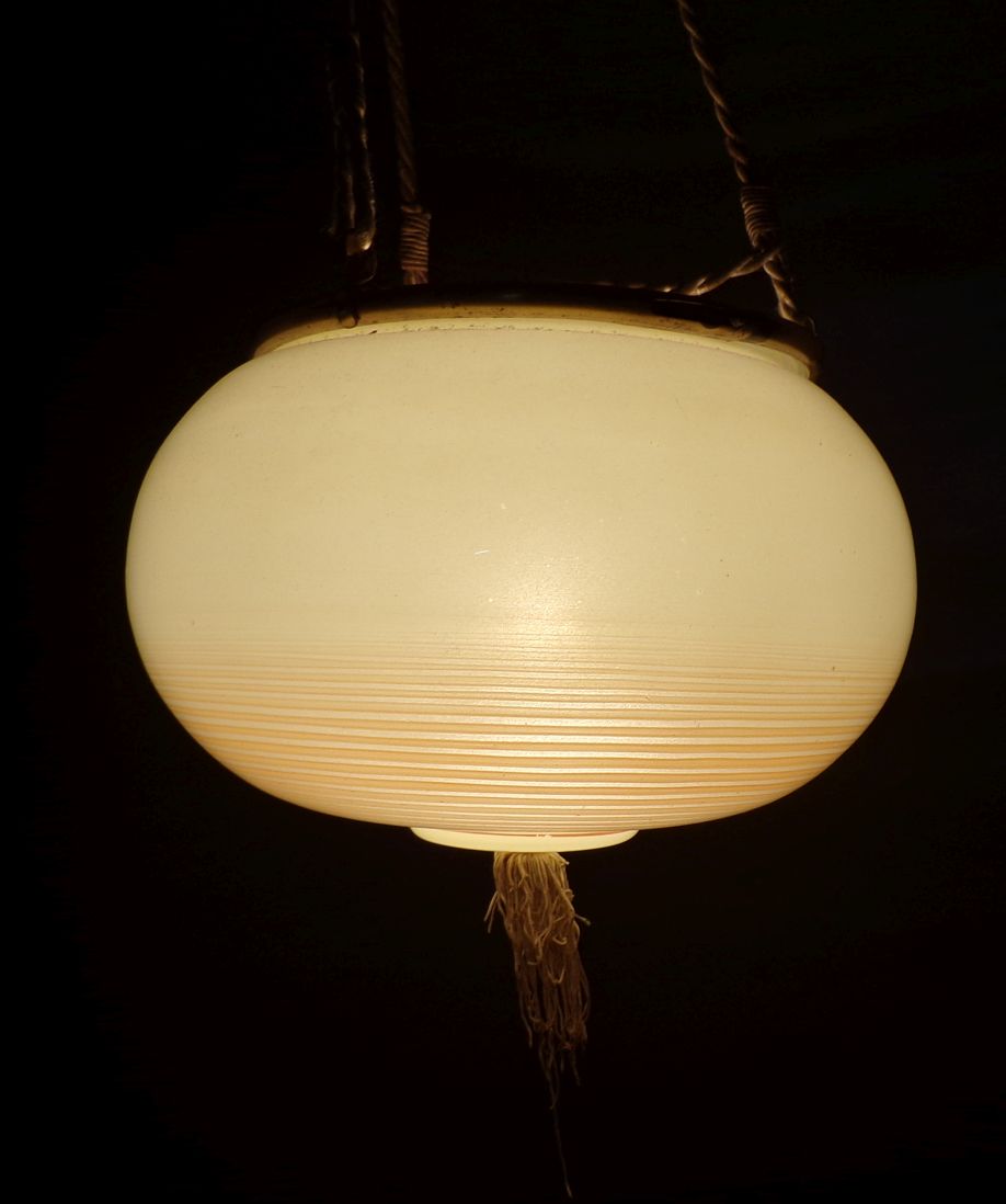 Alte Art Deco Pendelleuchte Deckenlampe E27 Glas Vintage Alte Art Deco Pendelleuchte Deckenlampe E27 Glas Vintage