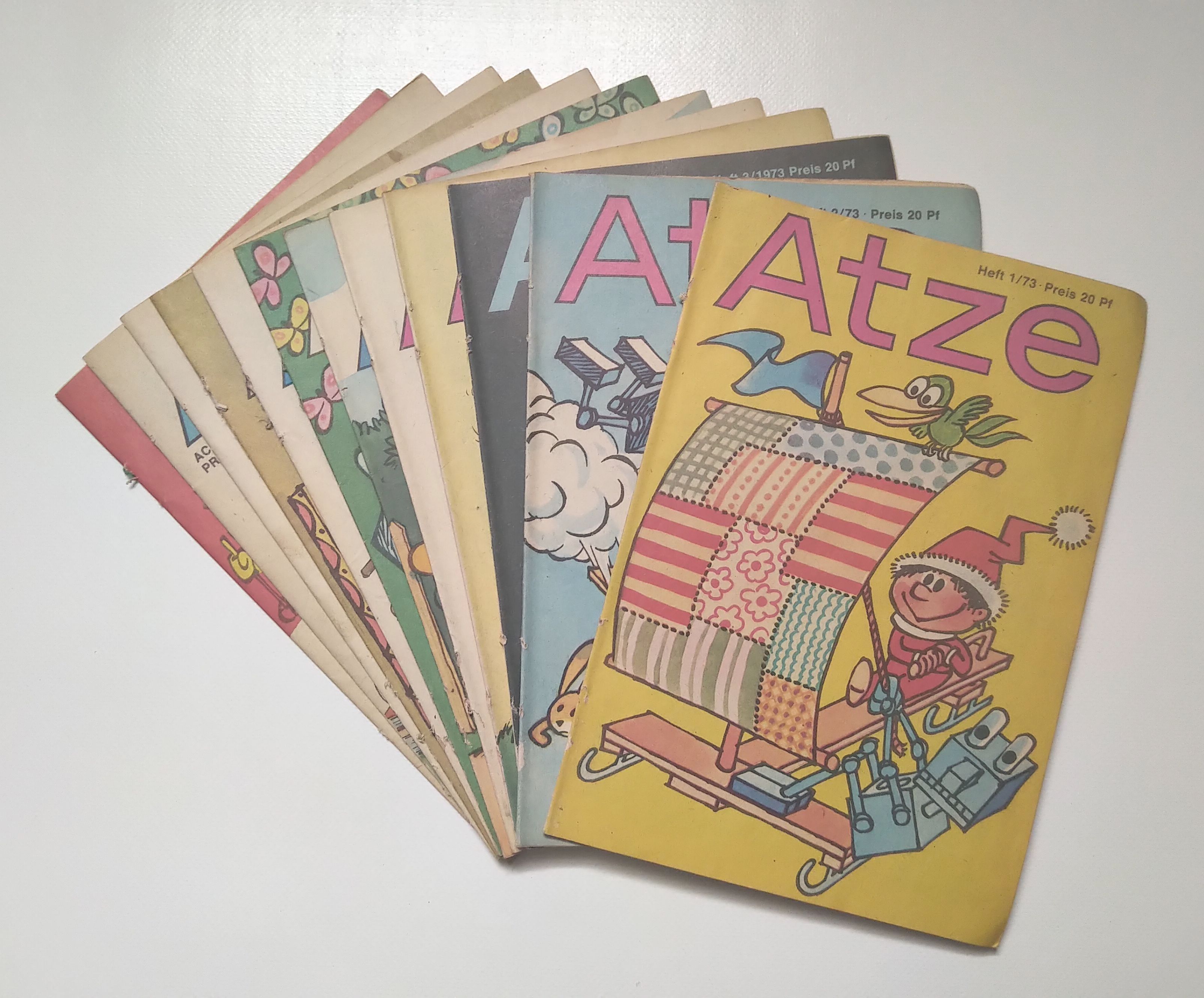 Atze Hefte Original DDR Kinderheft 12 Hefte Jahrgang 1973 Atze Hefte Original DDR Kinderheft 12 Hefte Jahrgang 1973