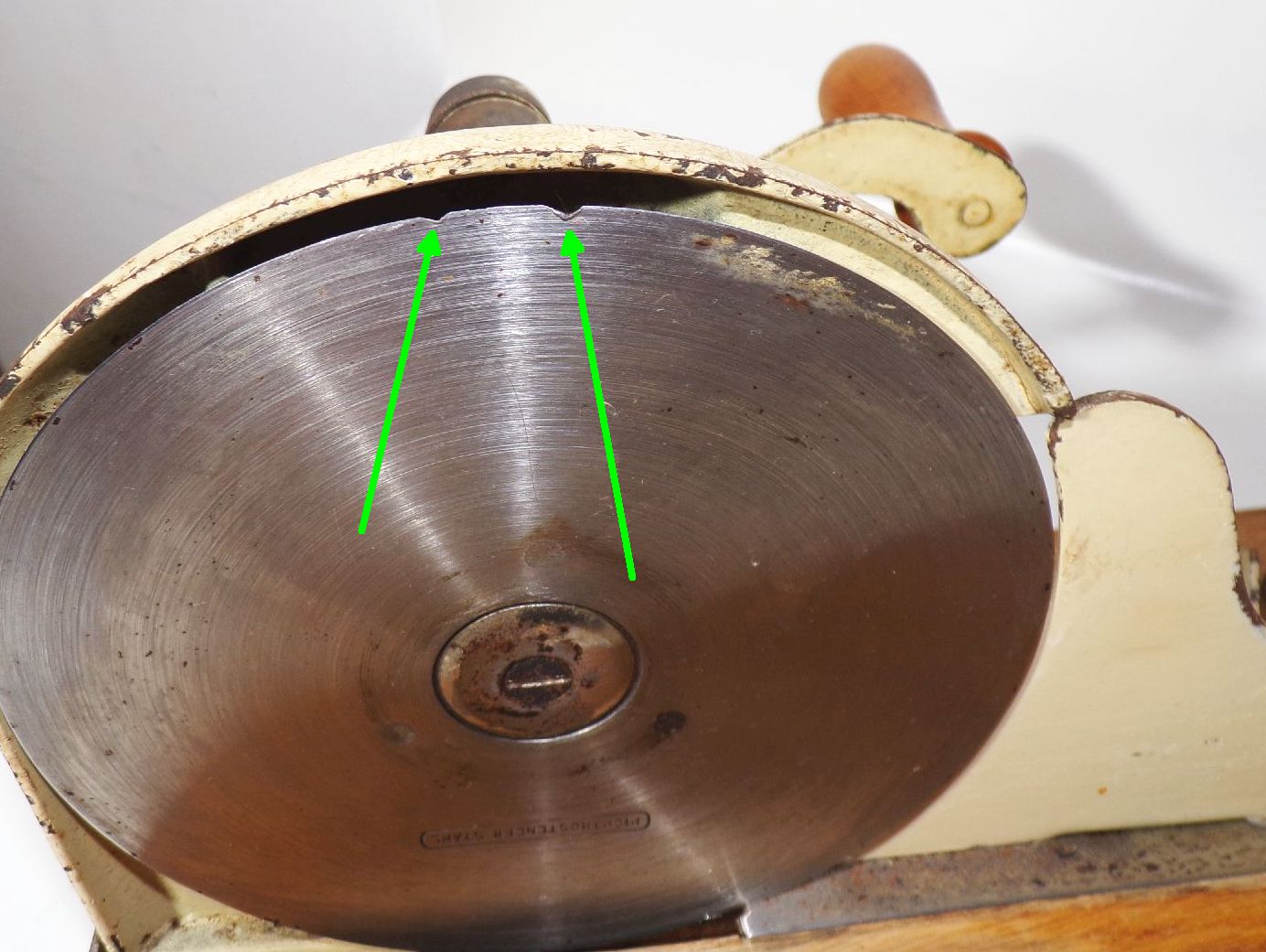 Alte Rotunda Aufschnittmaschine Brotschneidemaschine Deko 