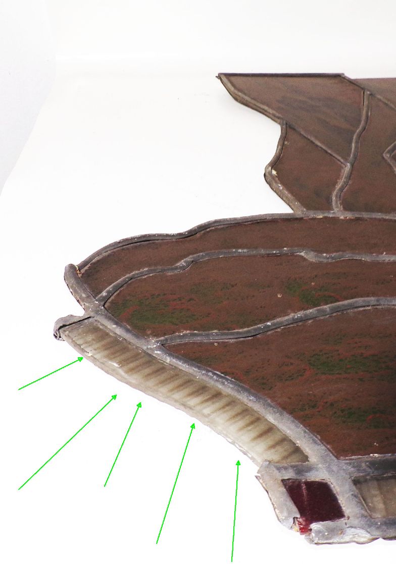 Bleifenster Fensterbilder uralte Bleiverglasung 2 Stück Fenster