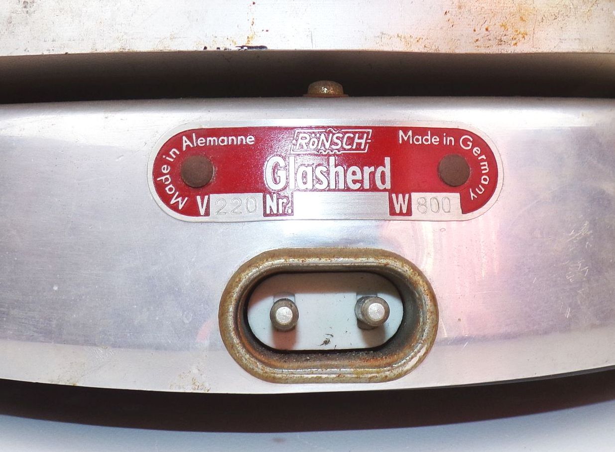 Rönsch Glasherd DDR Backwunder Glasglocke 