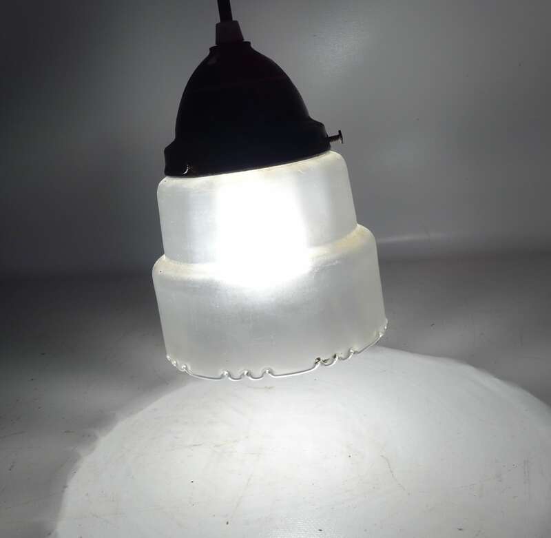 Alte kleine Deckenlampe Glas vintage Lampe Deko 