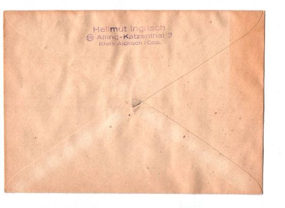 Mischfrankatur Brief 1948 Friedberg bei Augsburg Alliierte Besetzung 
