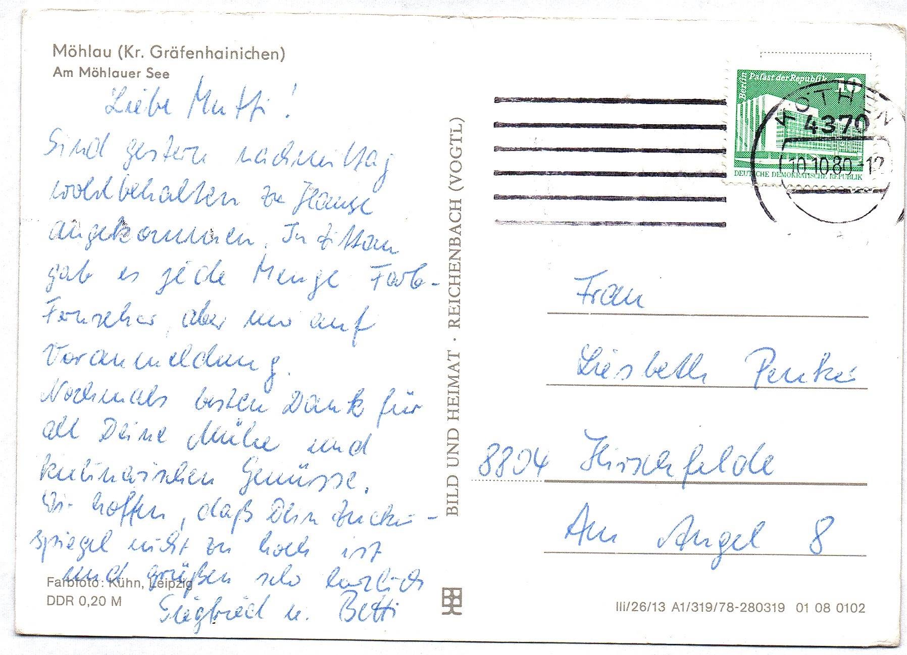 Ak Möhlau Kr. Gräfenhainichen Am Möhlauer See DDR 1980