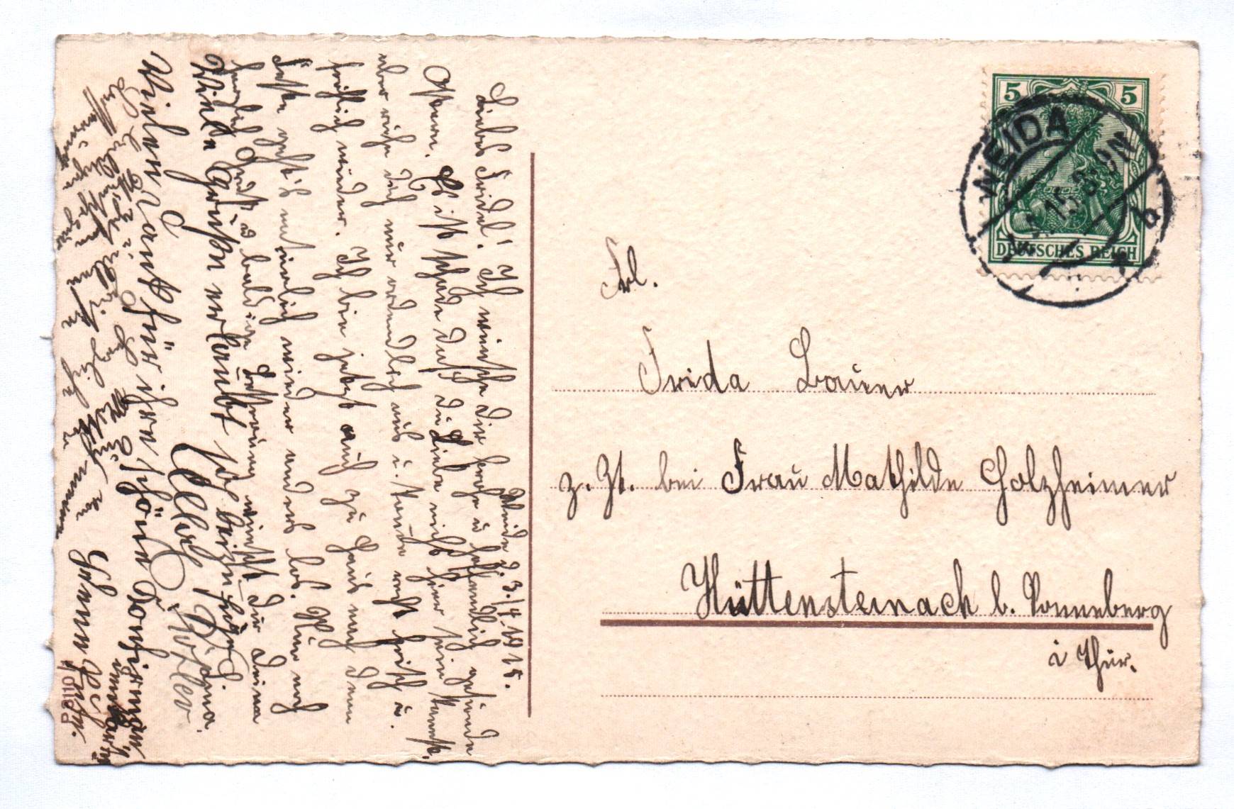 Künstler Ak Gesegnete Ostern vermenschlichte Osterhasen 1915