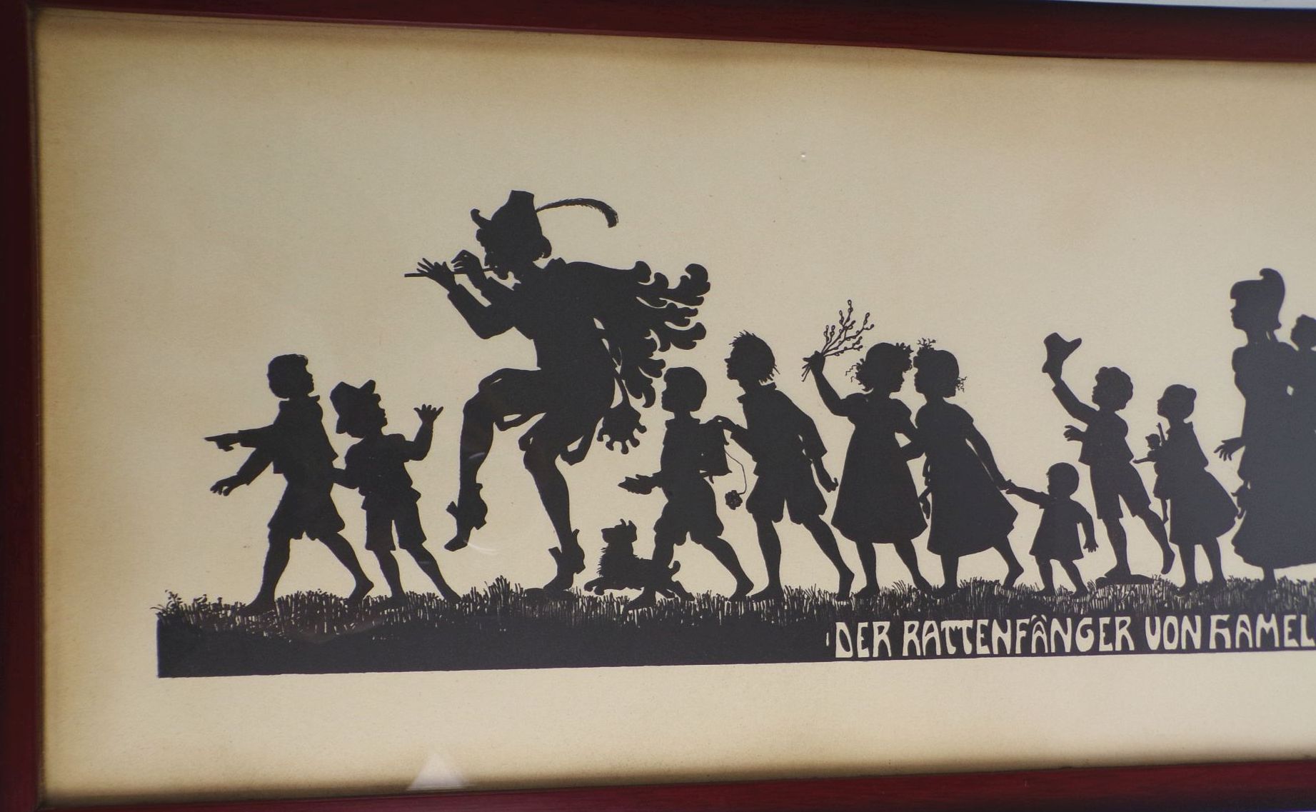 Silhouette Der Rattenfänder von Hameln Gertud Hofmann Zittau Grafik