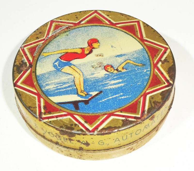 Automaten Blechdose Hartwig Vogel Dresden Schwimmer 