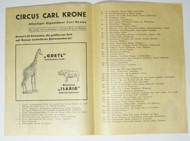 Konvolut Zirkus Krone Briefkopf Prospekte Circus 