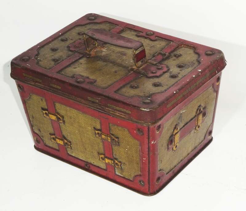 Alte Blechdose Bahlsen Keksdose Weltausstellung Schatztruhe um 1910