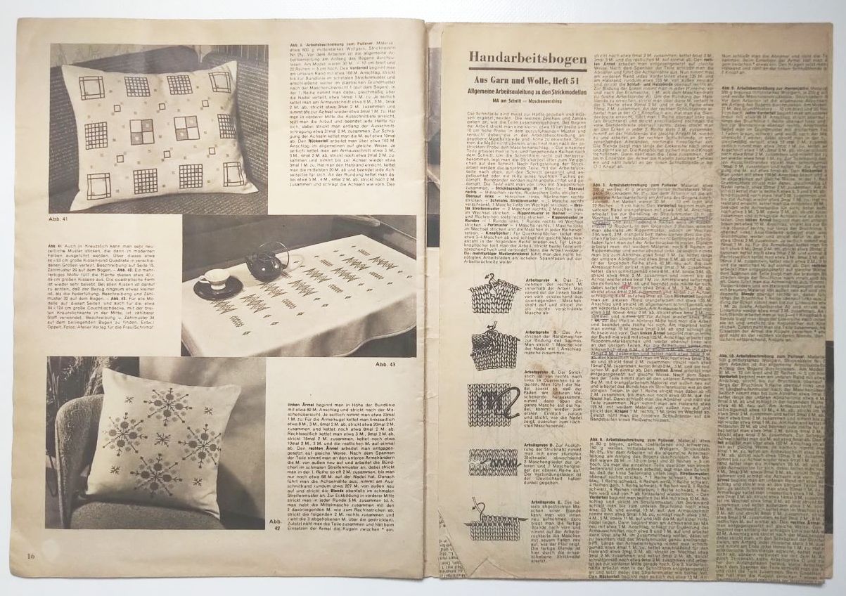 Mode Zeitschrift aus Garn und Wolle Nr 51 mit Schnittmusterbogen