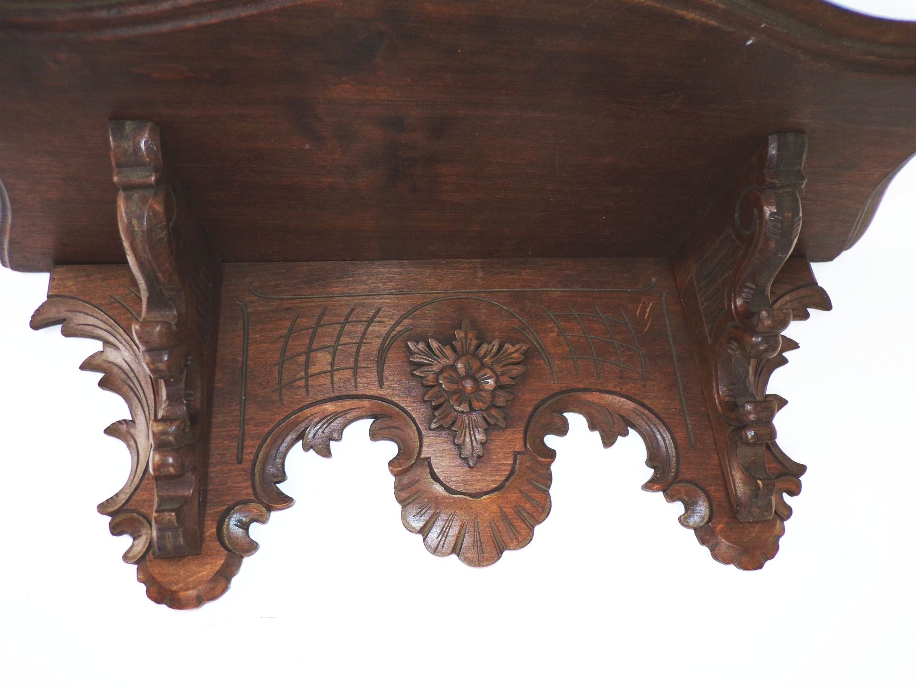 Altes Regal Holz Gründerzeit um 1890 Bücherregal 50 x 20 cm Antik Altes Regal Holz Gründerzeit um 1890 Bücherregal 50 x 20 cm Antik