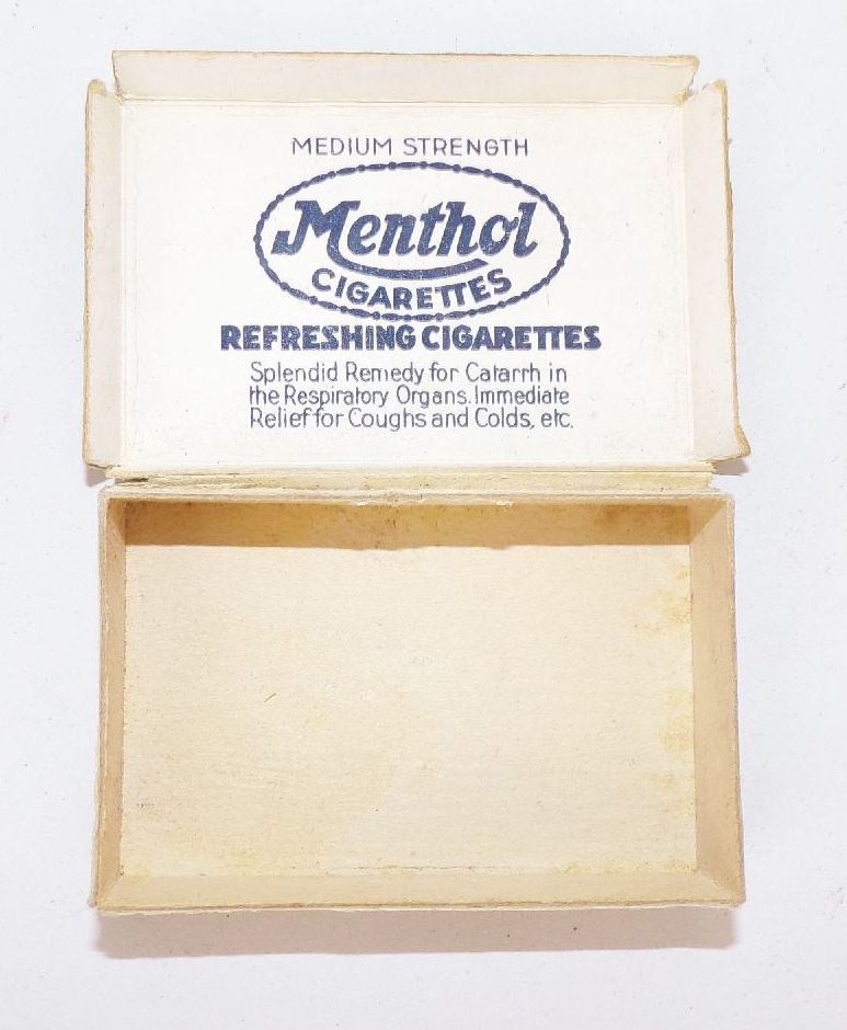 Alte Menthol Cigaretten Pappdose Zigaretten Dose Pappschachtel 1930 er 