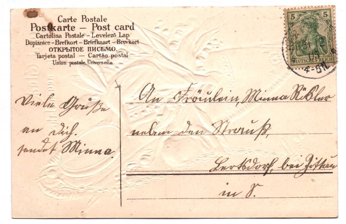 Ak Kinder mit Taschenuhr Pantoffel Märzenbecher Neujahr 1905