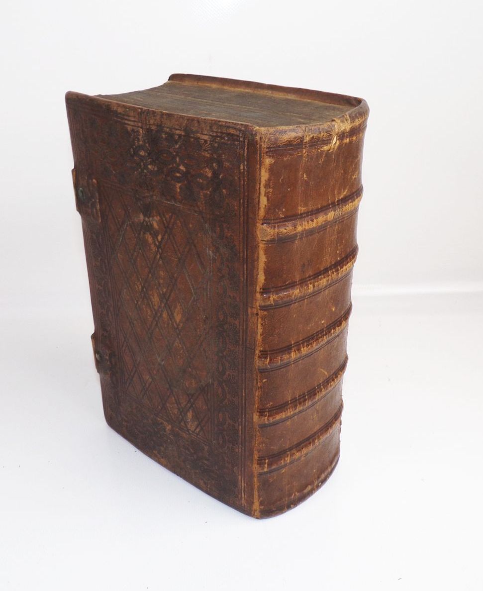 Die Bibel oder die ganze Heilige Schrift 1815 Luther Ledereinband Deko