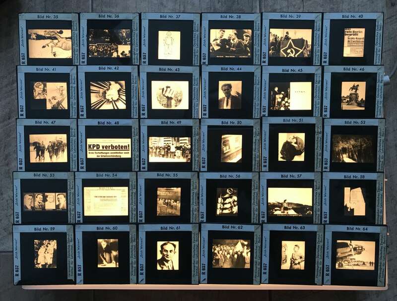 Dias alte Lehrmittel Sowjetunion Deutschland Glasdias