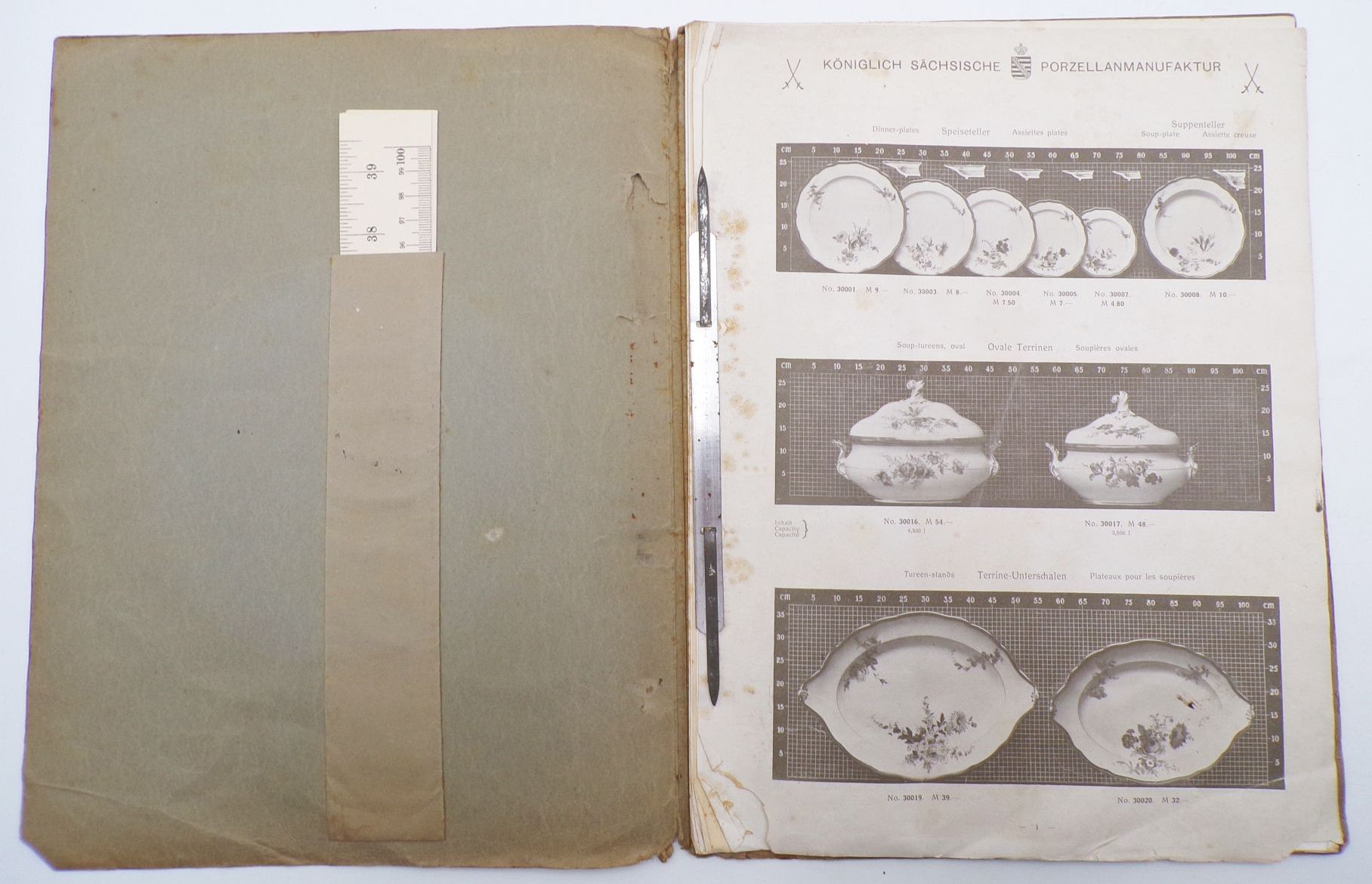 Mustermappe königliche Porzellanmanufaktur Meissen um 1910 Mustermappe königliche Porzellanmanufaktur Meissen um 1910