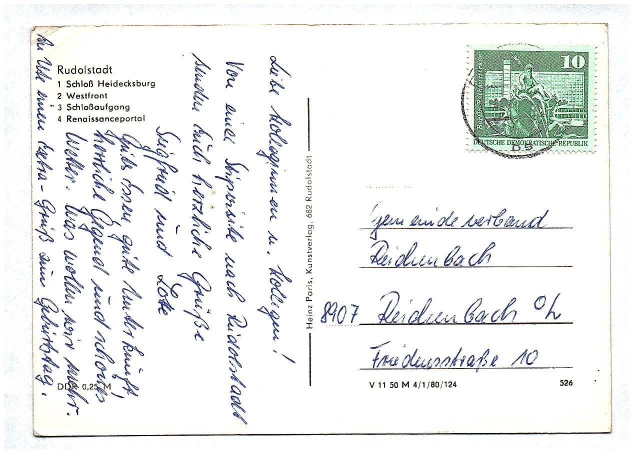Ak Rudolstadt Renaissanceportal Schloß Heidecksburg Westfront Schloßaufgang DDR Ak Rudolstadt Renaissanceportal Schloß Heidecksburg Westfront Schloßaufgang DDR