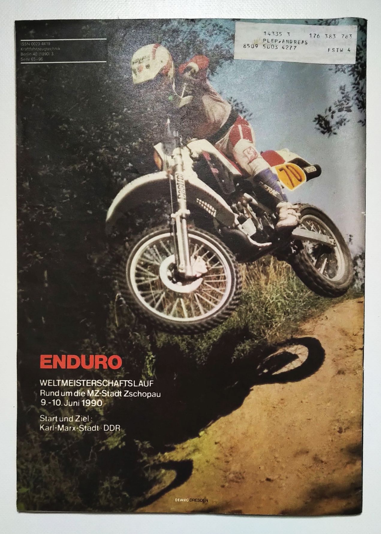 Zeitschrift KFT Nr 3 Enduro-Weltmeisterschaft 1990 Kraftfahrzeugtechnik